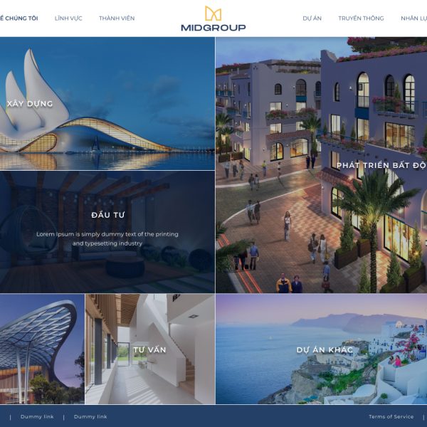 Dự án xây dựng website cho Công ty CP Dịch vụ và Đầu tư Bất động sản MIDLAND