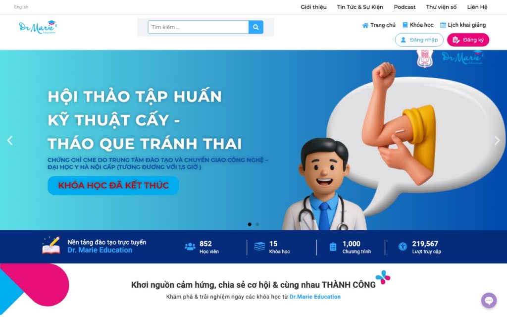 Dr.Marie Edu – Nền tảng đào tạo trực tuyến